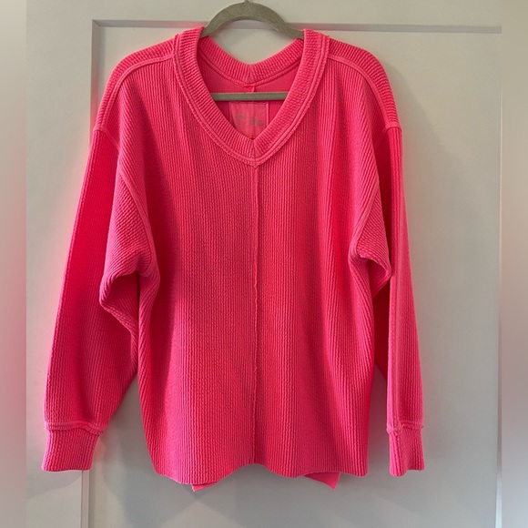 aerie Sweaters - Aerie Bright Pink V-Neck Sweater